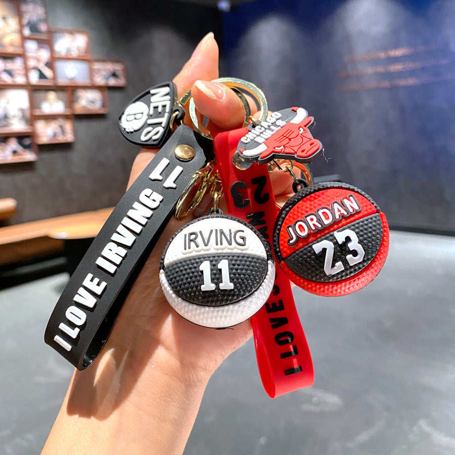 Wholesale Cartoon PVC Soft Basketball Keychain ACCVIP-KC-GongZ026