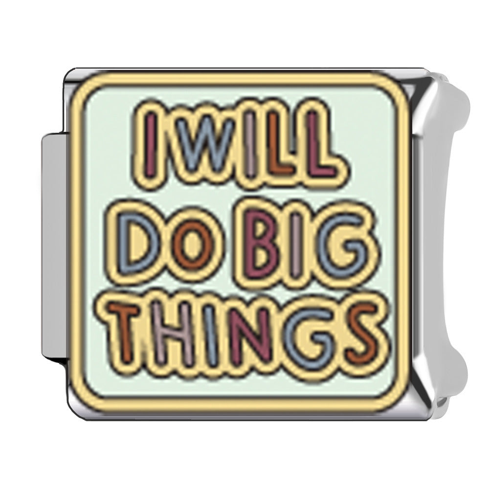 Wholesale Italian Charm Bracelet 9mm DIY Mother' s Day  Creative Stainless Steel Composable Bracelet