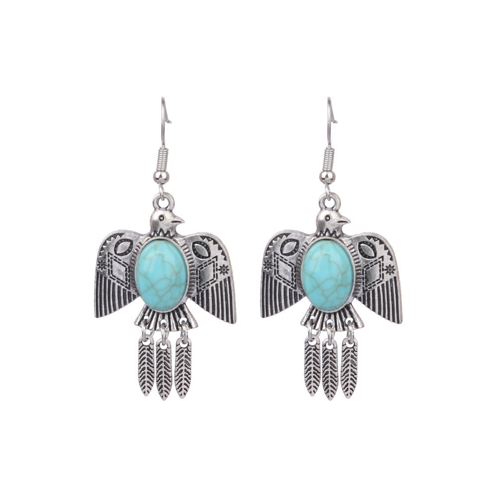 Wholesale  Bohemian turquoise ear jewelry earrings