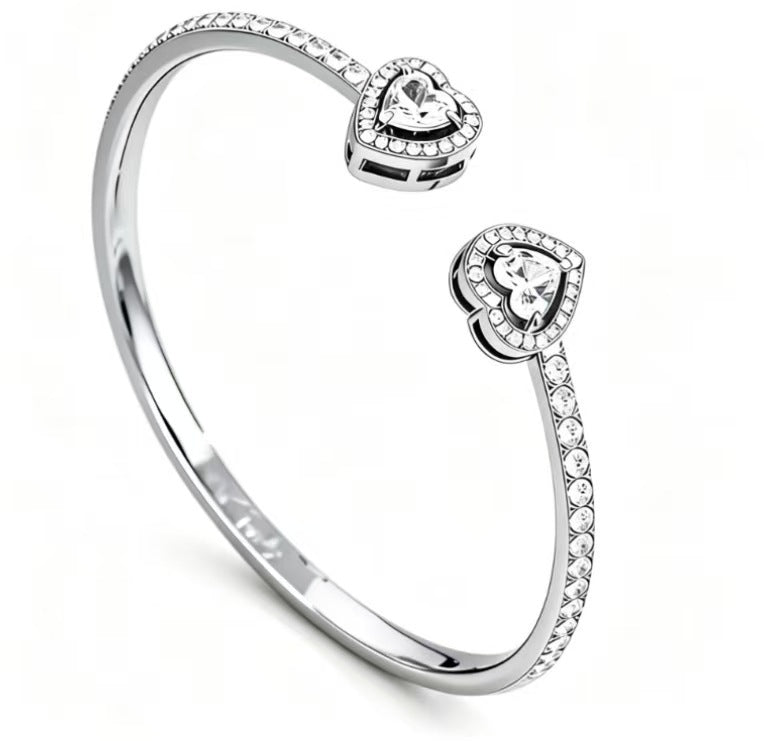 Wholesale Urban Style Love Heart Starry Titanium Steel Bracelet 18K Gold Plated Fashion Accessory