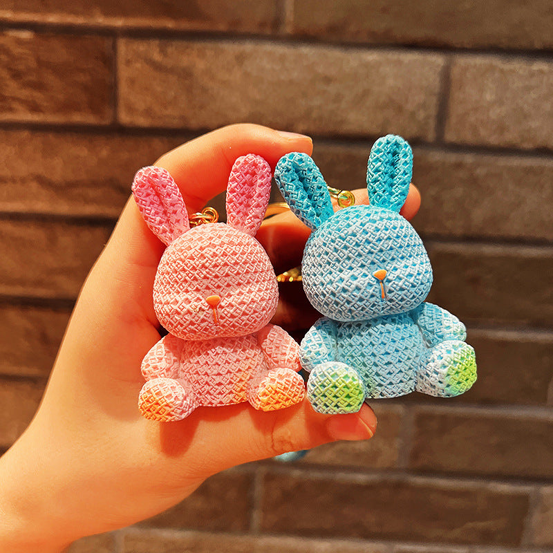 Wholesale Resin Rabbit Keychain Cute Keychain ACC-KC-JuCai001