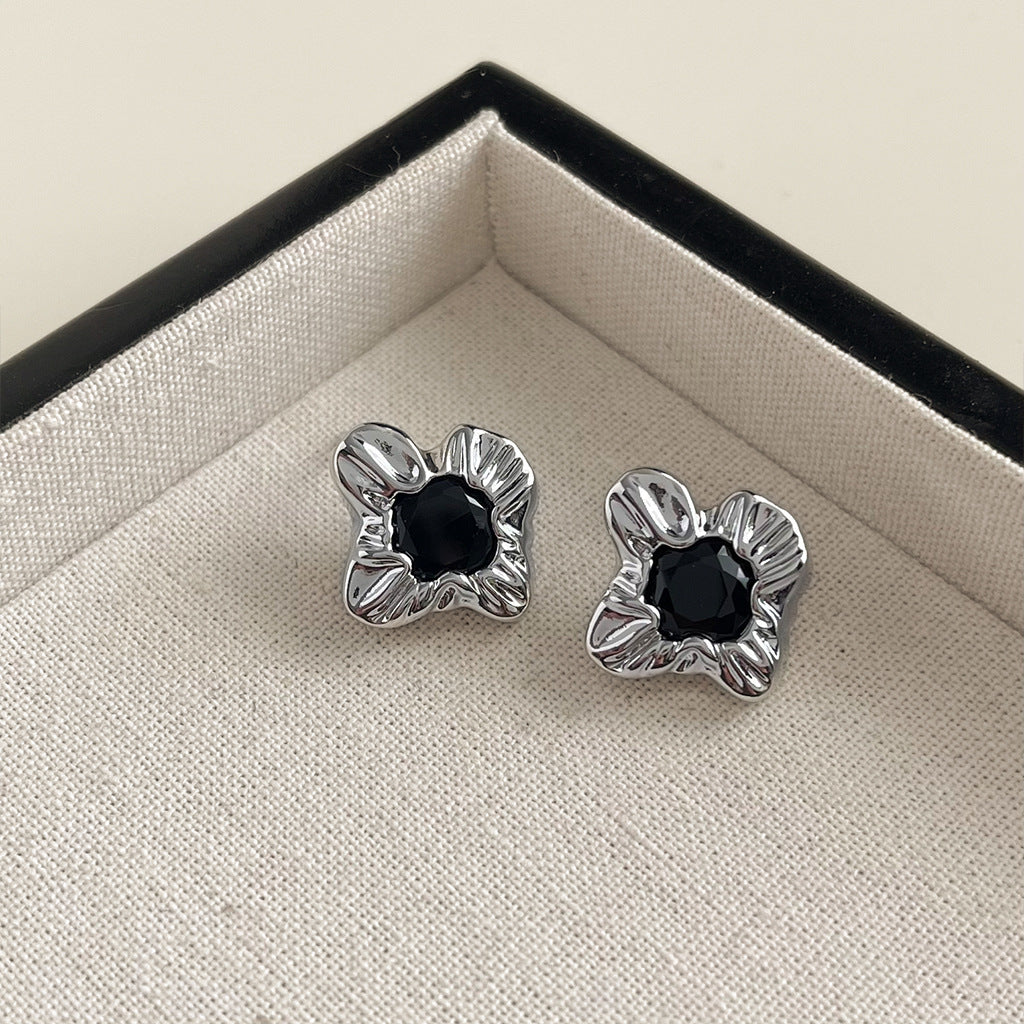 Wholesale  Black Oil Drop Earrings