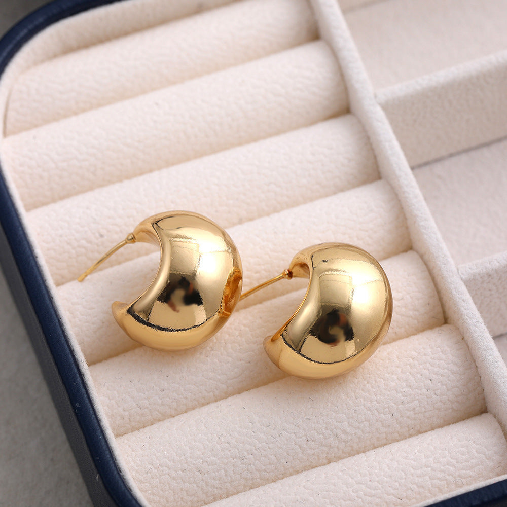 Wholesale Vintage Alloy C-shaped Drop Earrings Hoop Earrings ACC-ES-Yuchen006