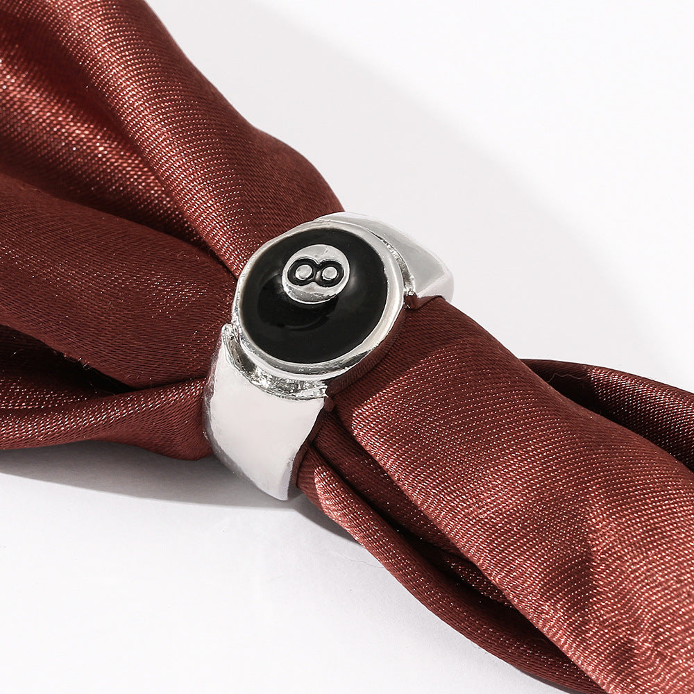 Wholesale  Retro Men's Ring Billiards Black 8 Ring