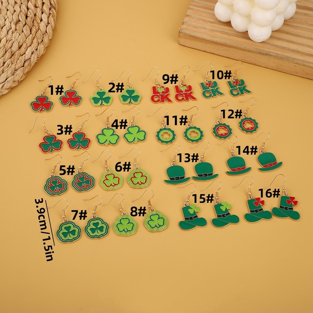Wholesale St. Patrick's Day Irish Alloy Earrings