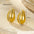 Wholesale  18K gold water drop texture stainless steel irregular earrings