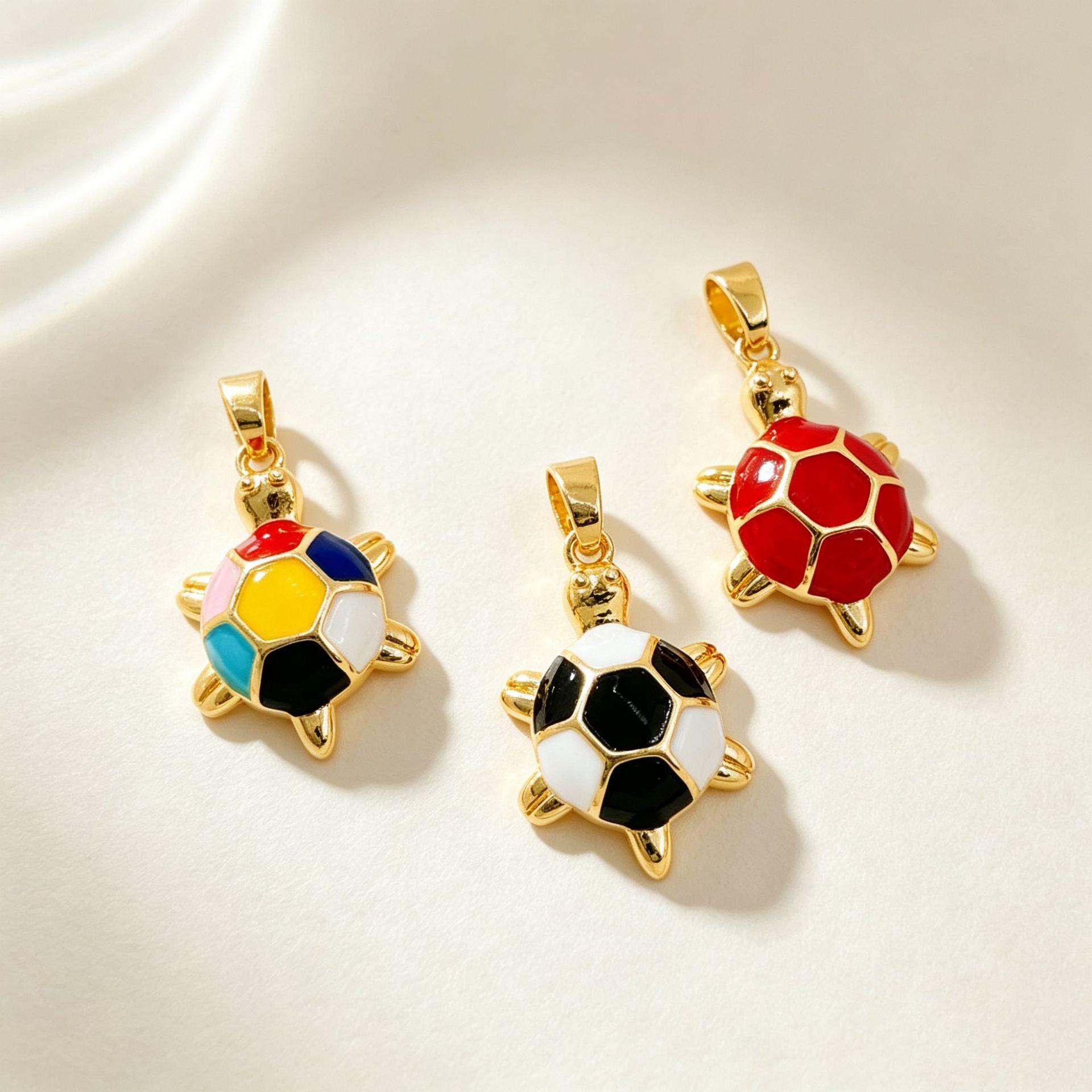 Wholesale Gold Plated Copper Ocean Turtle Enamel Pendant Necklace Fashion Jewelry Accessory for Party Gift Boutique Resale