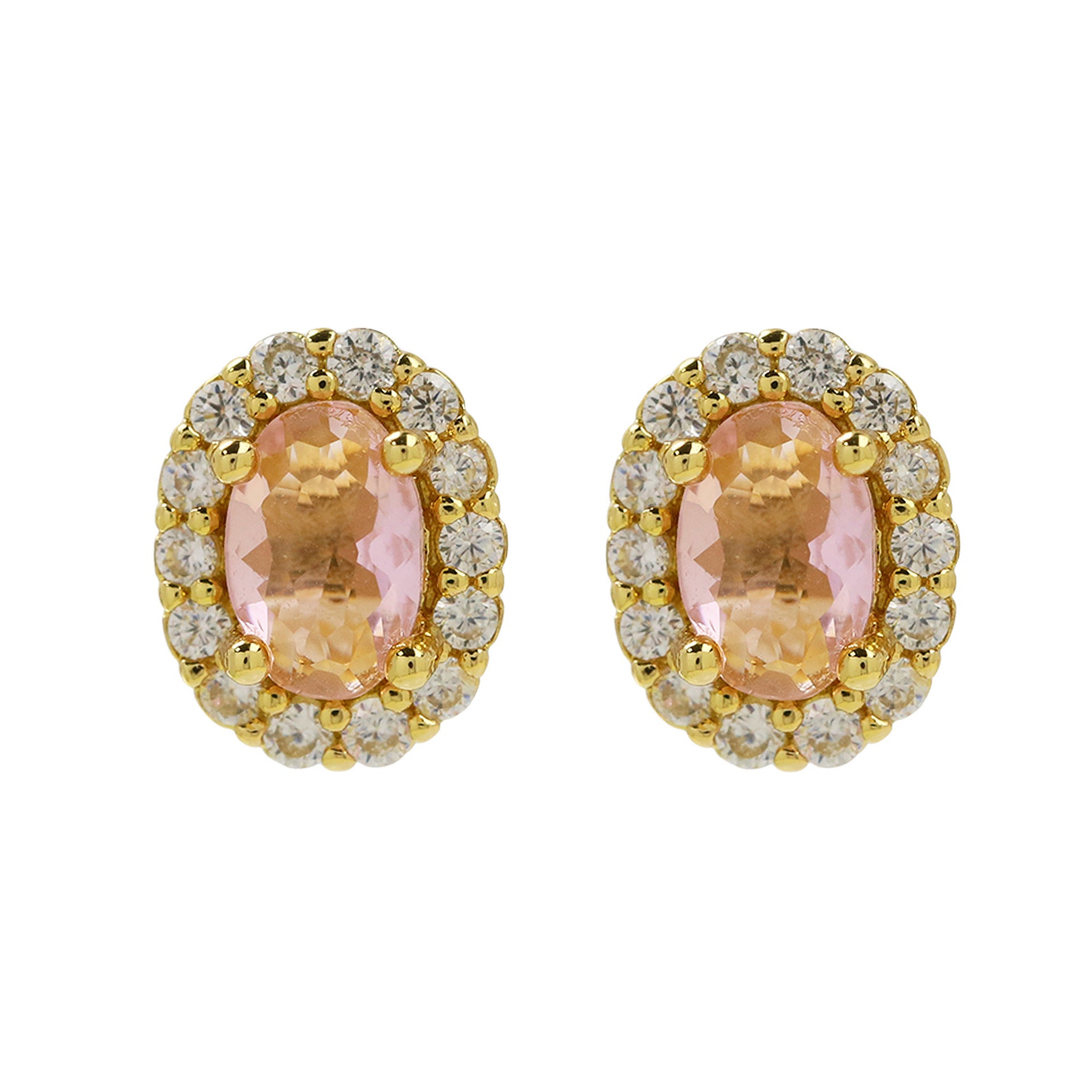 Wholesale  Brass Color Gem December Birthstone Birthstone Earrings