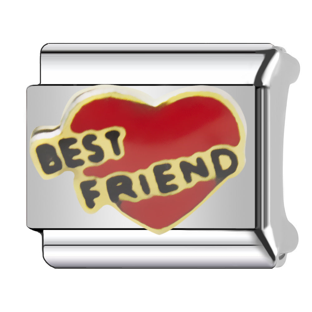 Wholesale Heart-Shaped Italian Module Bracelet Stainless Steel Dripping Oil Fashion Jewelry Accessory Gift