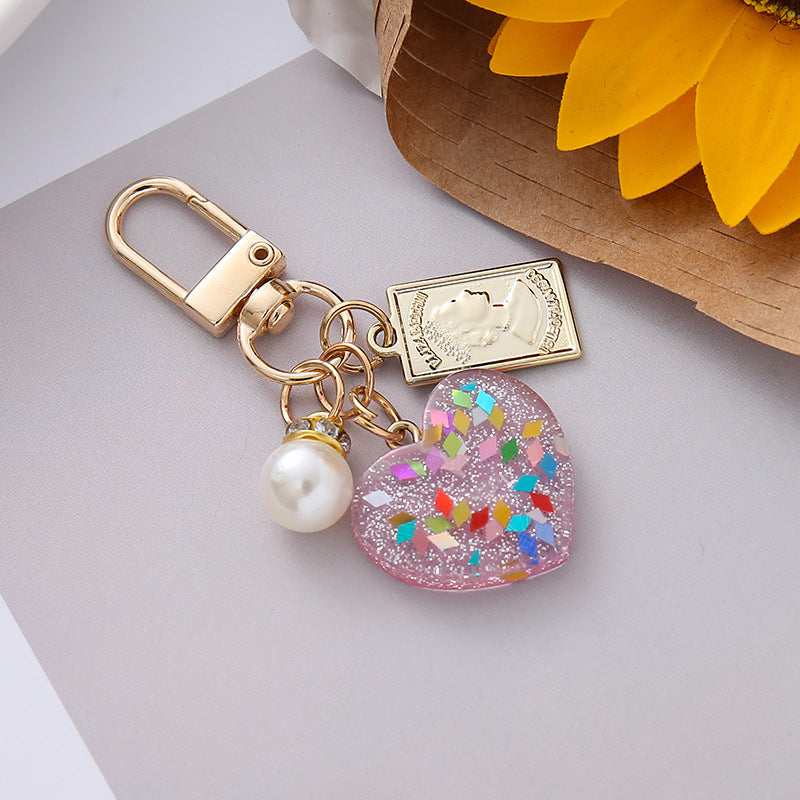 Wholesale  pearl love keychain