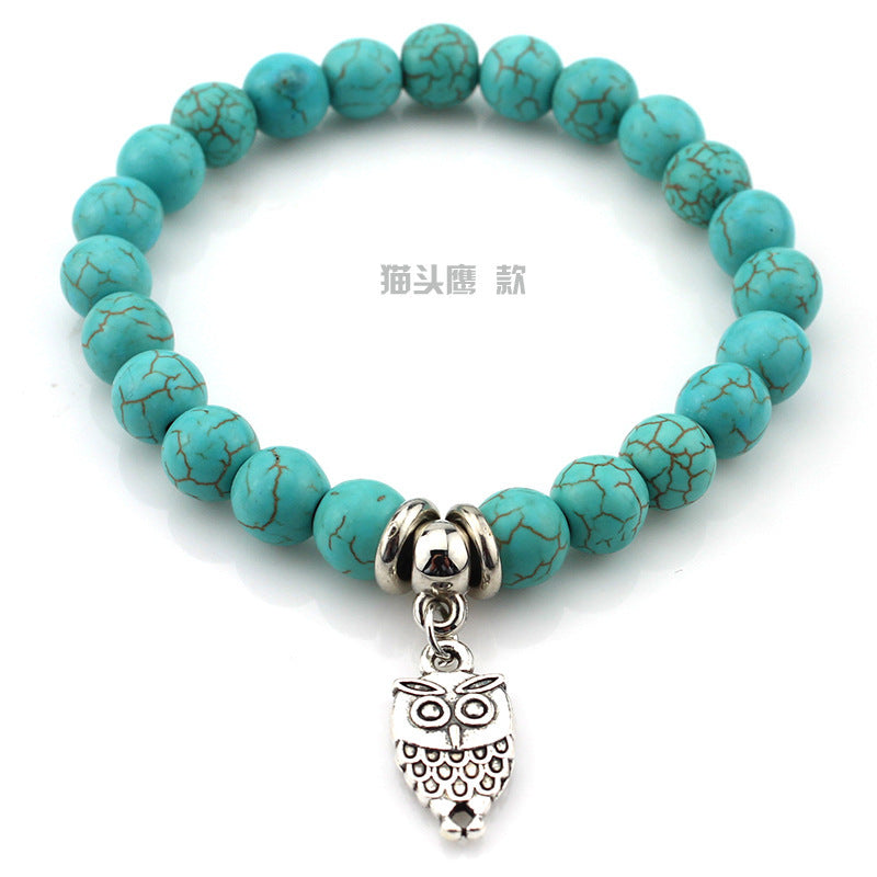 Wholesale Turquoise Beaded Bracelet Beach Turtle Design Travel Commemoration Gift