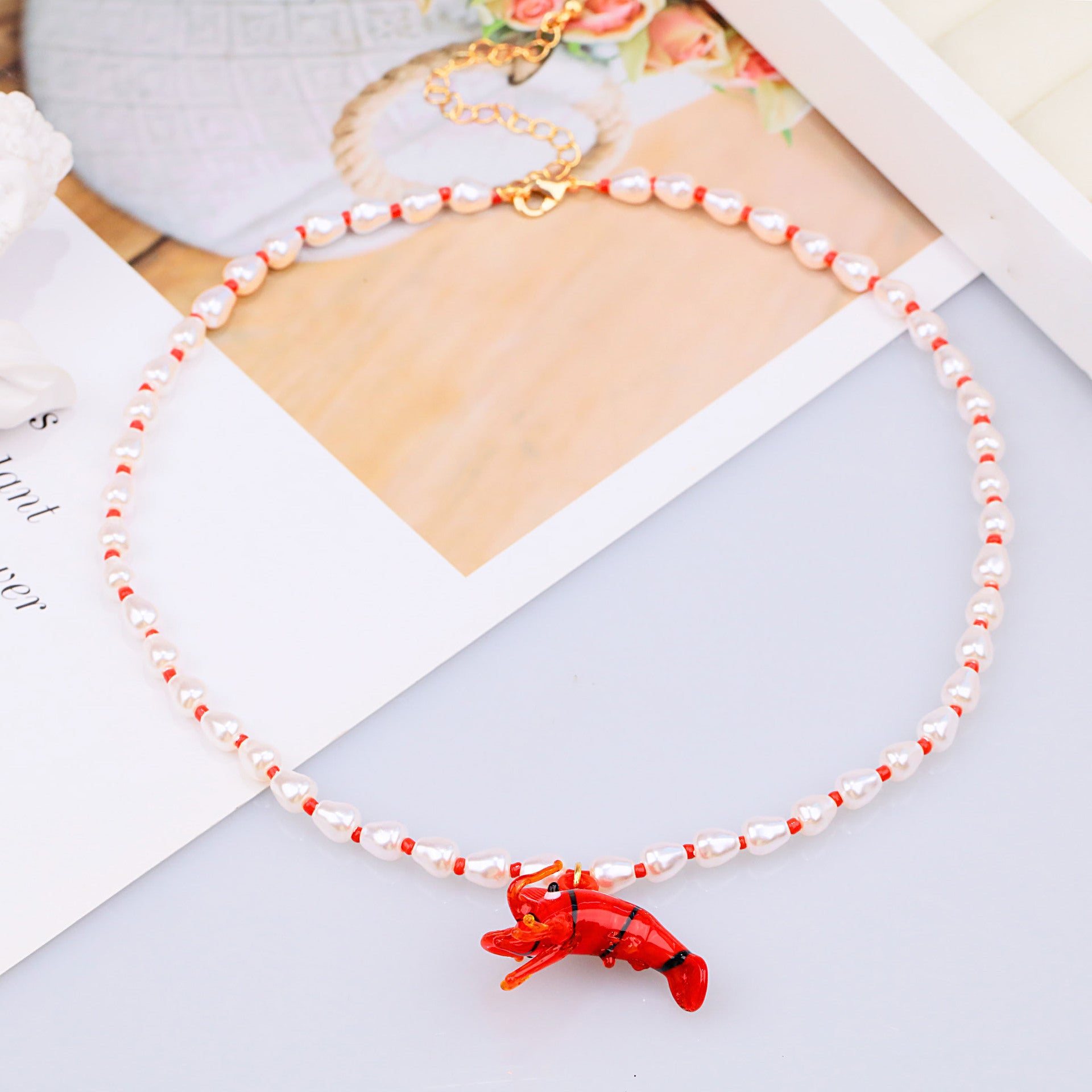 Wholesale  tropical marine fish pearl necklace