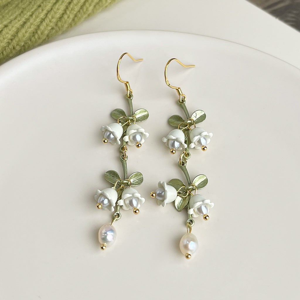 Wholesale  oil drop flower earrings