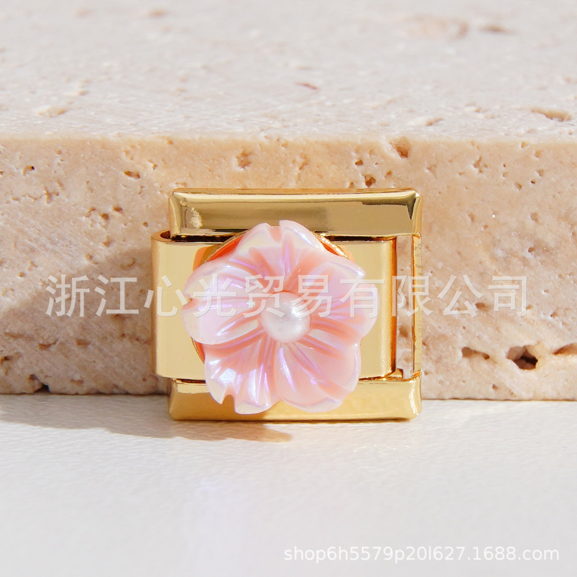 Wholesale Italian Charm Bracelet 9mm DIY Splicing Flower Series Stainless Steel Composable Bracelet