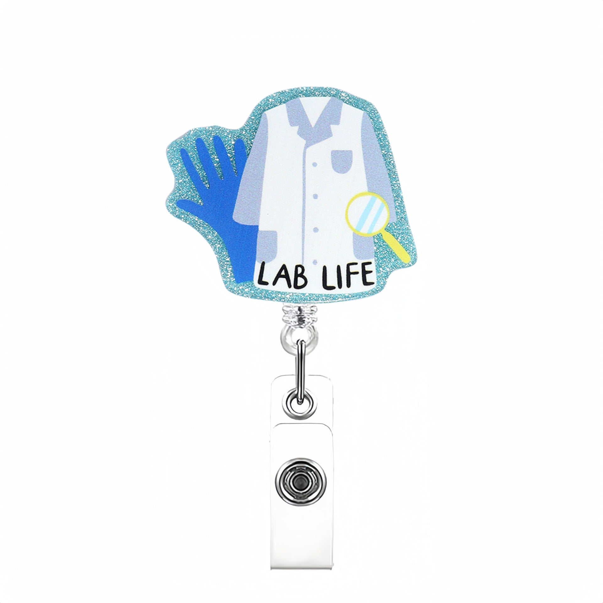Wholesale Funny Creative Medical Series Acrylic Retractable Rotating Badge Keychain