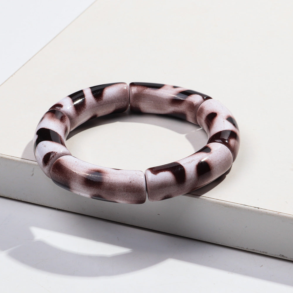 Wholesale Retro Leopard Print Acrylic Bracelet Fashion Accessory for Everyday Wear or Gift