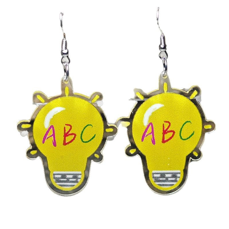 Wholesale Glowing light bulb earrings