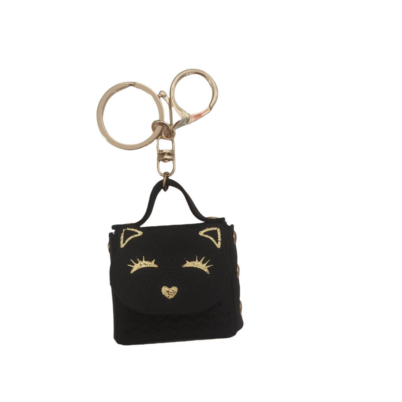 Wholesale PU Leather White Cute Cat Coin Purse Keychain Fashion Boutique Keyring Bag Charm For Daily Use