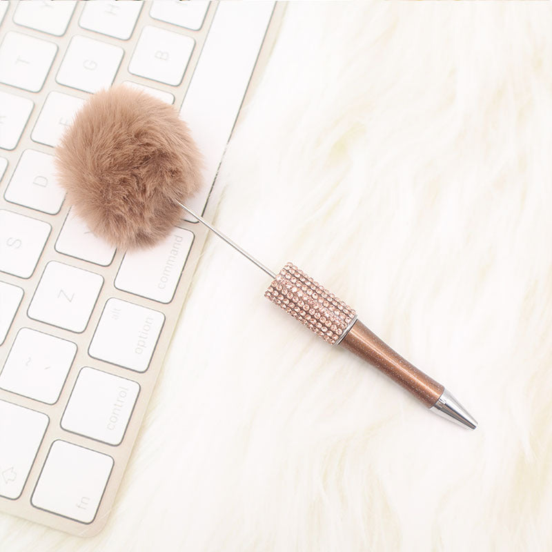 Wholesale Beadable Pens Rhinestone Pom Pom Ball DIY Beaded Pen ACC-PN-CY005