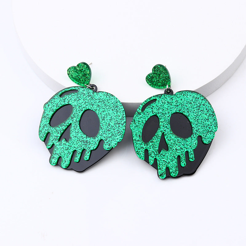 Wholesale  Skull Snake Frog Spliced Acrylic Earrings - Trendy Jewelry Accessory for Gift or Resale
