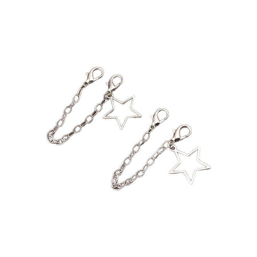 Wholesale Trendy Vintage Star Shoe Buckle Zinc Alloy Electroplated DIY Accessory For Boots Bags And Resale