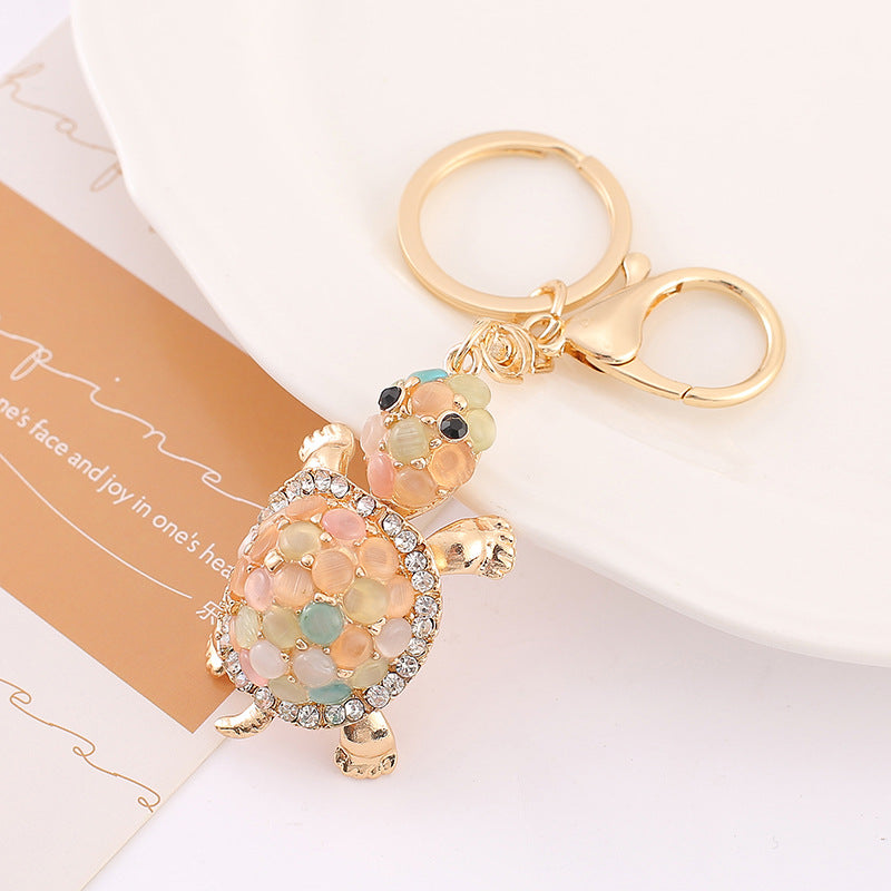 Wholesale Opal Turtle Zinc Alloy Keychain ACC-KC-YuanFei015