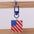 Wholesale American Independence Day Elements Red White Blue Flag Acrylic Keychain