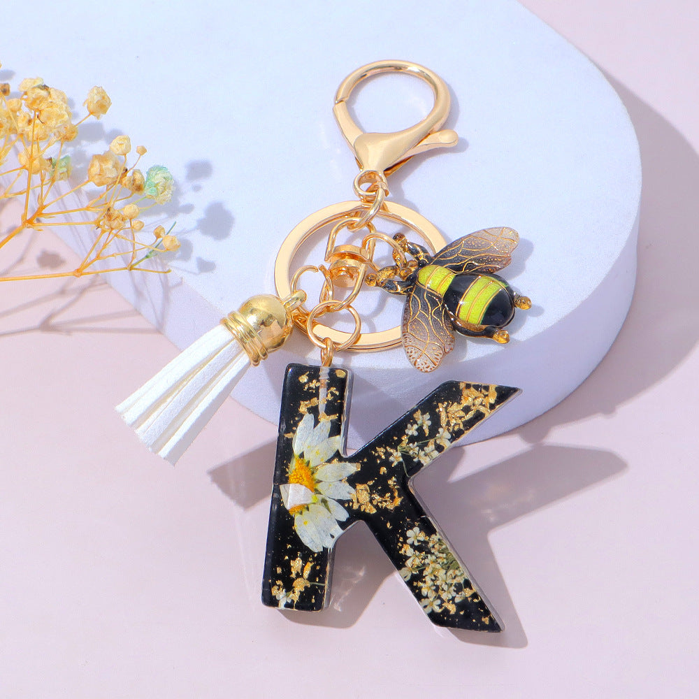 Wholesale Resin Bee Letter Bag Charm Decorative Accent Gift for