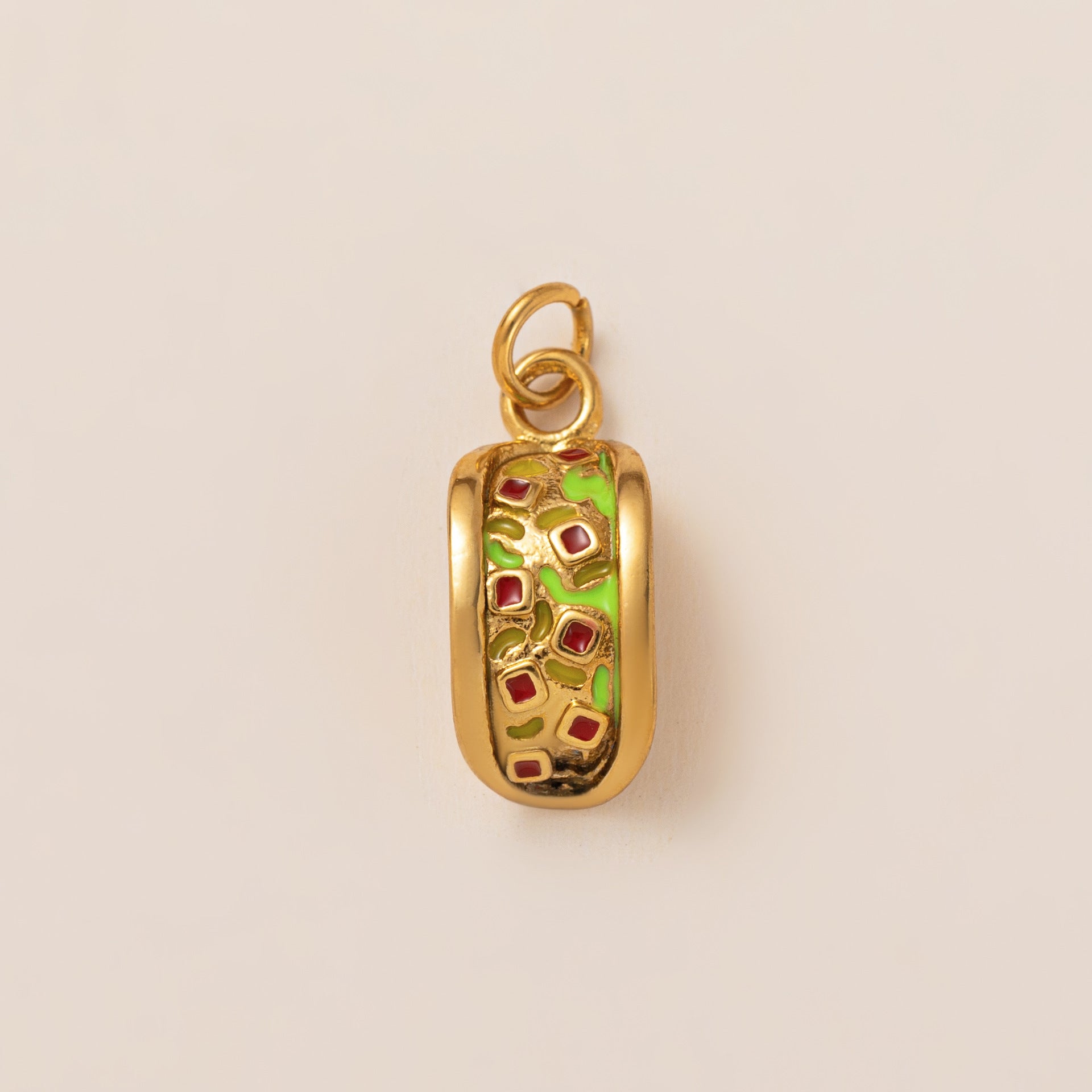 Wholesale Stainless Steel 18K Gold Plated Colorful Pendant Creative Holiday Food Design Chic Jewelry Accessory For Everyday Wear