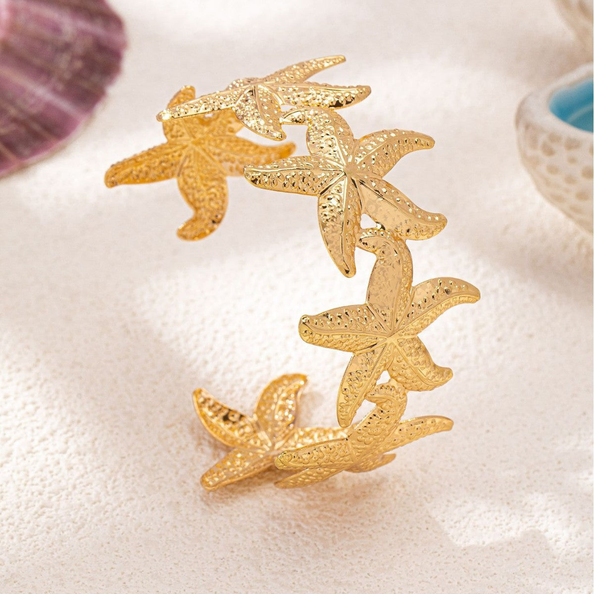 Wholesale Alloy Starfish Shell Geometric Bracelet For Women Everyday Party Vacation Jewelry Accessory