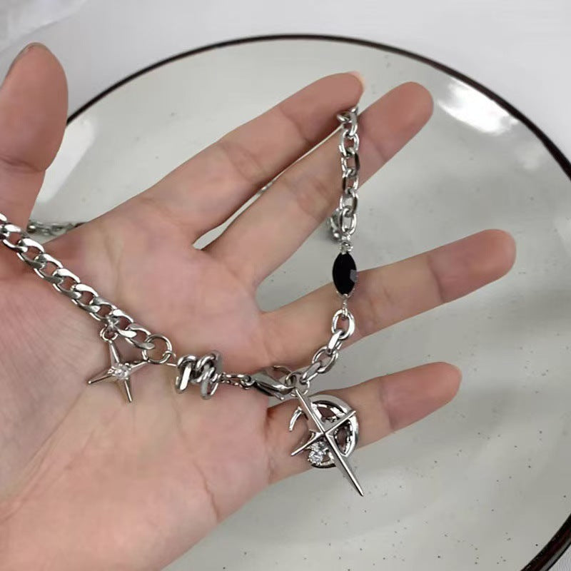 Wholesale Black Gemstone Star Necklace