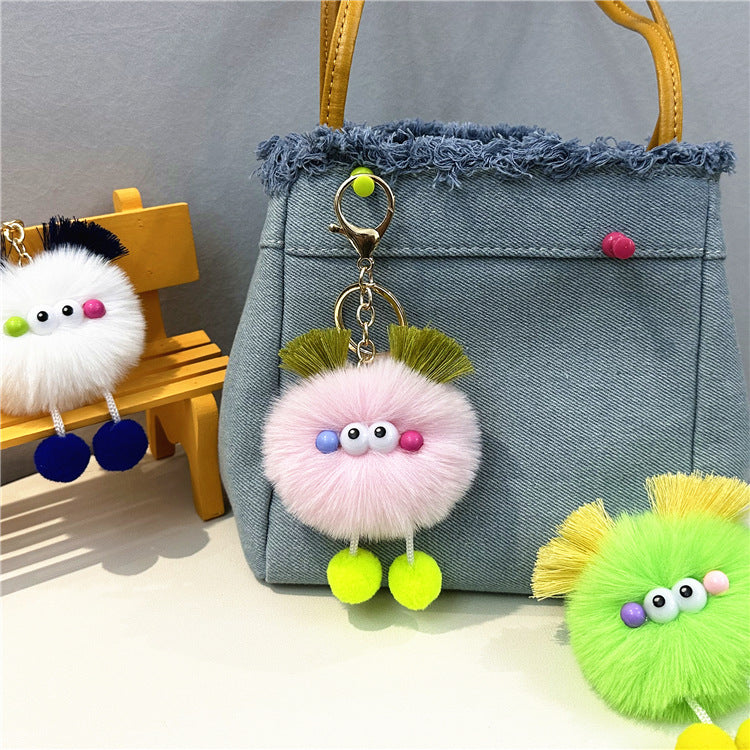 Wholesale Cartoon Colorful Fur Ball Keychain ACC-KC-KaiYue002