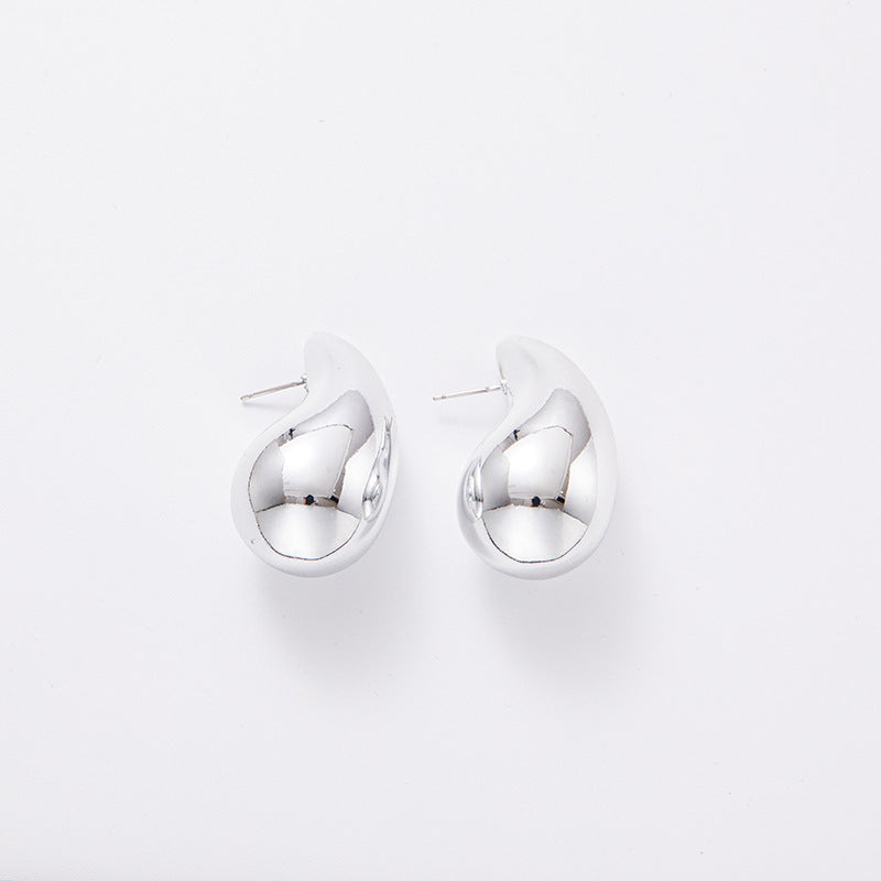 Wholesale  large water drop electroplated acrylic earrings