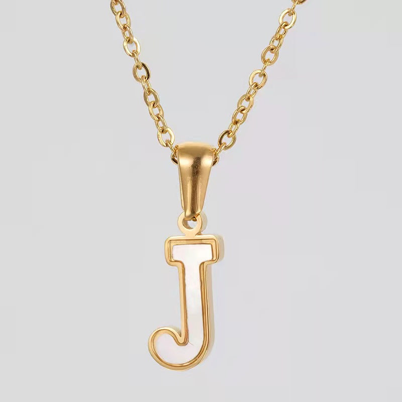 Wholesale Stainless steel letter necklace