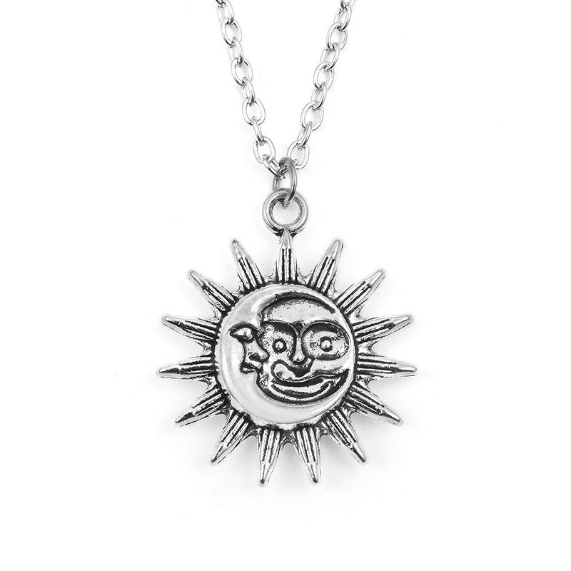 Wholesale Opal Sun Moon Necklace ACC-NE-QW006