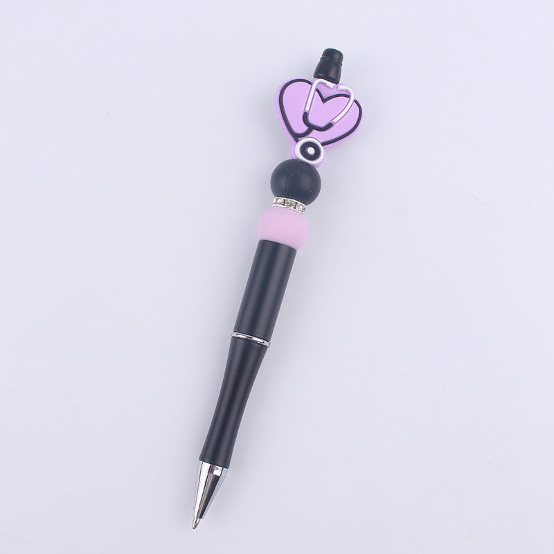 Wholesale bead pen butterfly silicone beads bead pen