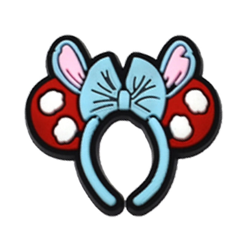 Wholesale Random 100pcs flower PVC Soft Rubber Shoe Buckle Decoration