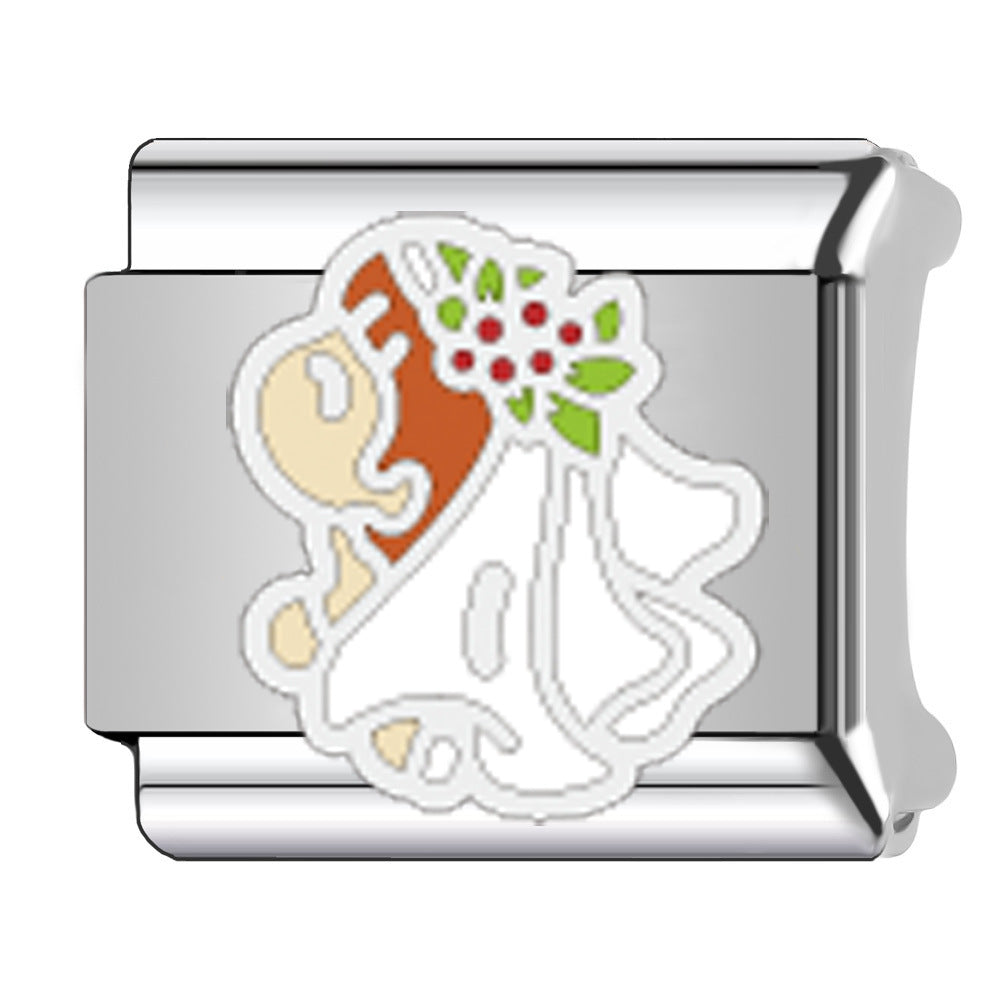 Wholesale   Italian Charm Bracelet 9mm DIY wedding Creative Stainless Steel Composable Bracelet