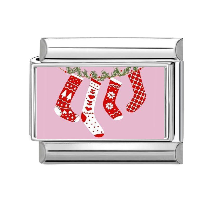 Wholesale 9mm Italian Charm Starter Bracelets DIY Christmas Stainless Steel Composable Bracelet