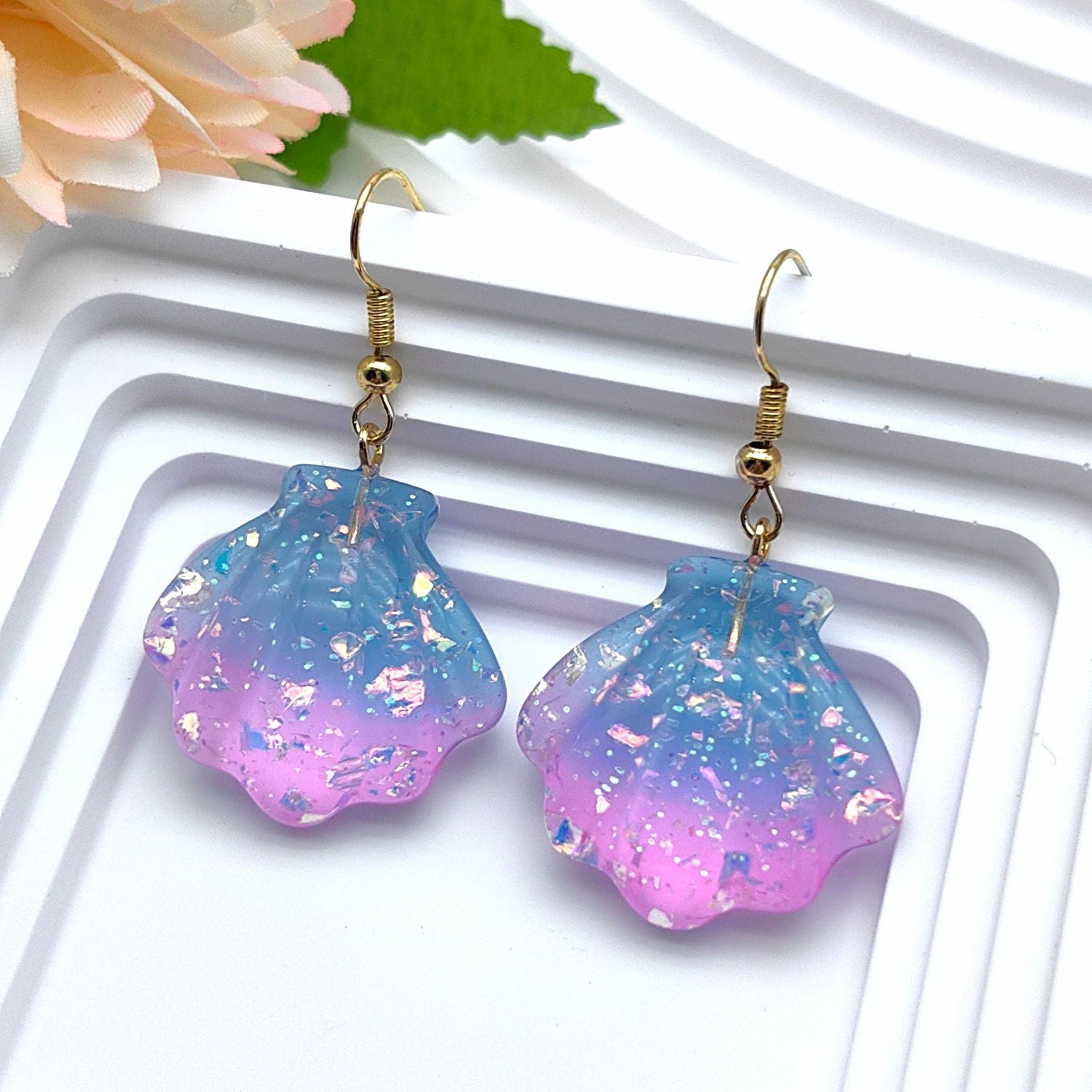 Wholesale Summer Resin Dolphin Fish Starfish Shell Earrings ACC-ES-Xizhao017