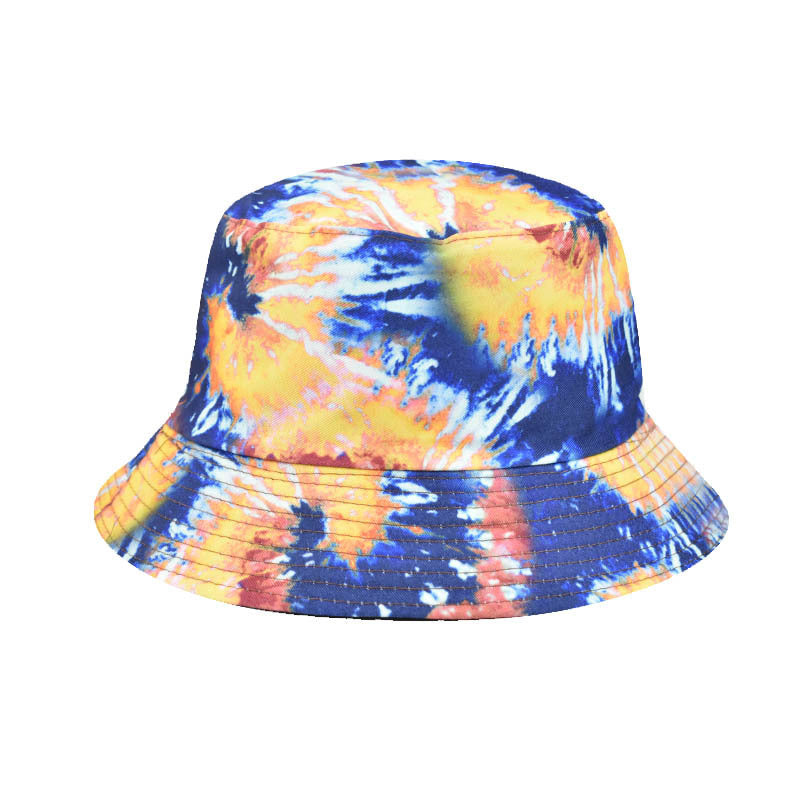 Wholesale Reversible Tie Dye Bucket Hat For Men Women Hip Hop Wide Brim Sun Hat Trendy Summer Festival Cap