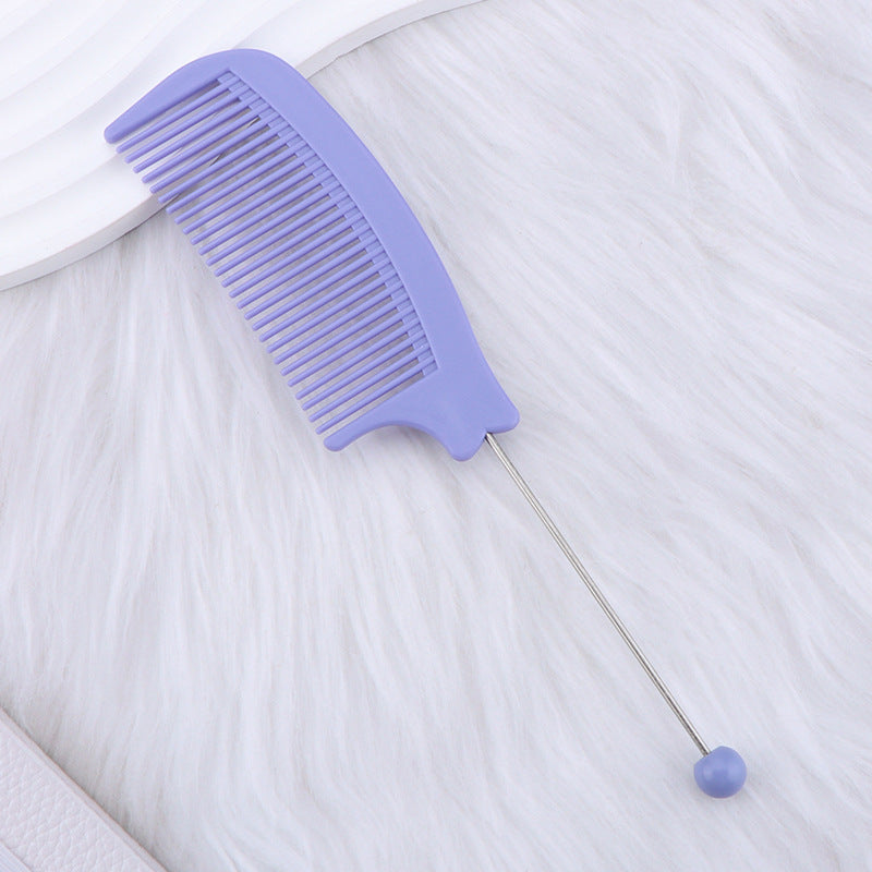 Wholesale DIY Beadable Comb,  Plastic Pointed-Tail Comb,  Home/ Salon Style Curved Comb,  Fine-Tooth Hair Smoothing Comb,  Hair Styling Tool