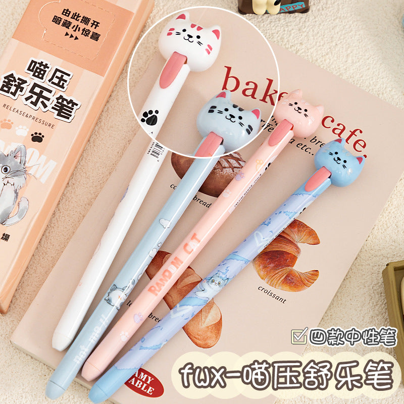 Wholesale creative kitten puppy tongue pull out the core pen quick-dry brush pen