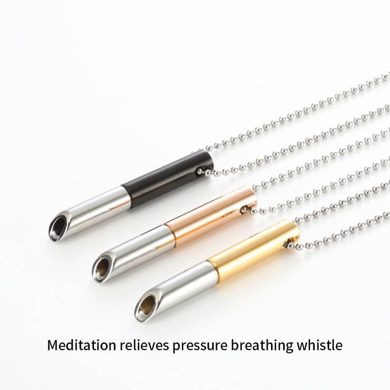 Wholesale Meditation Breathing Stress Relief Yoga Stainless Steel Necklace ACC-NE-MS028