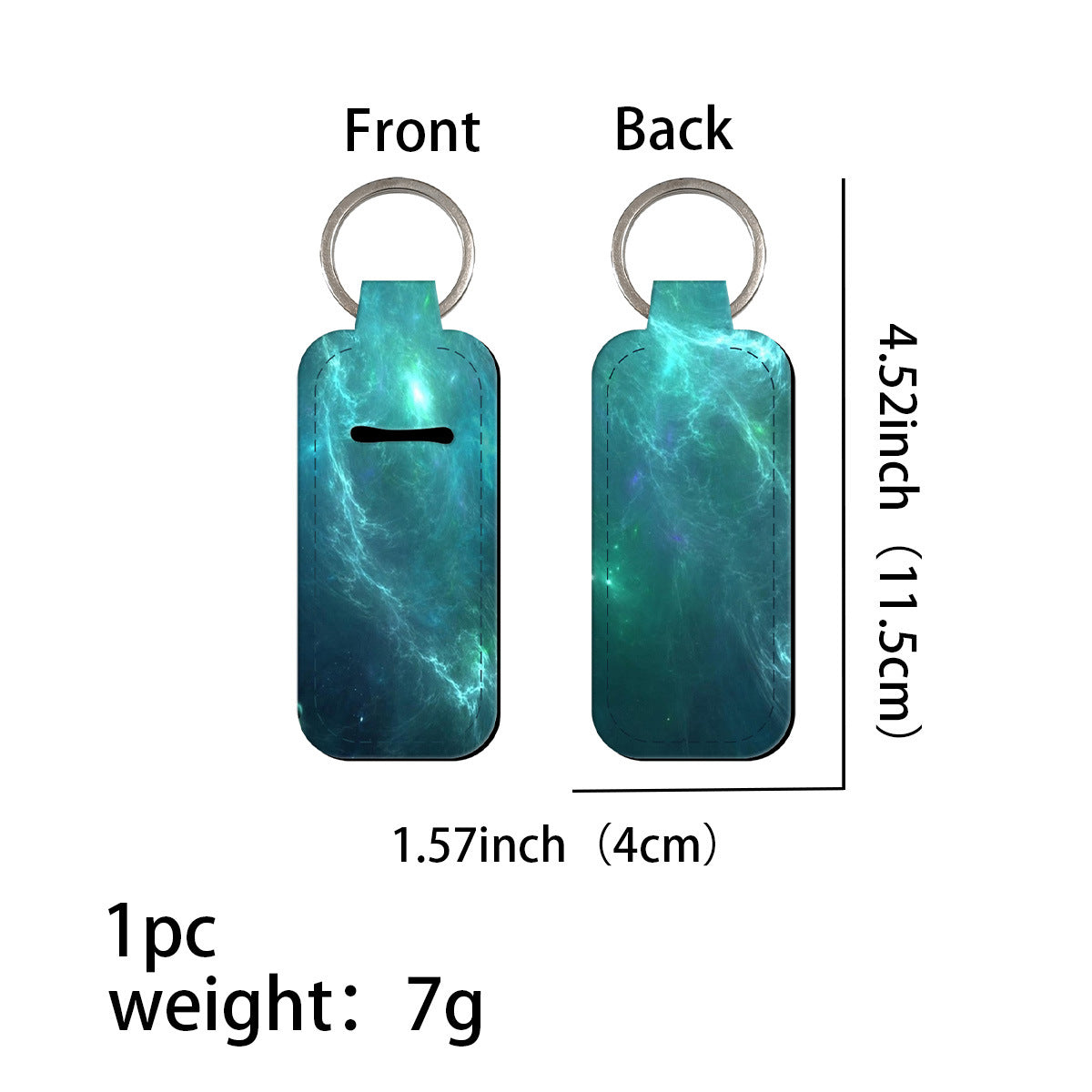 Wholesale 6pcs Creative pattern starry sky lipstick set keychain