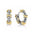 Wholesale Sterling Silver Jacquard Gold Edge Diamond Earrings