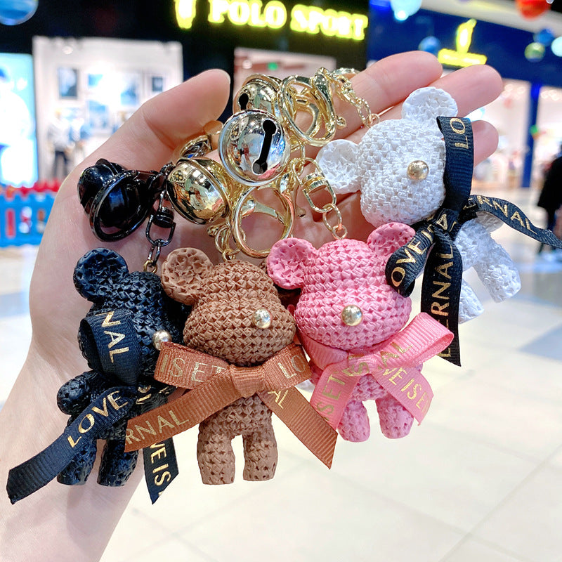 Wholesale Cartoon Cute Resin Wool Bear Keychains ACC-KC-Gongz015