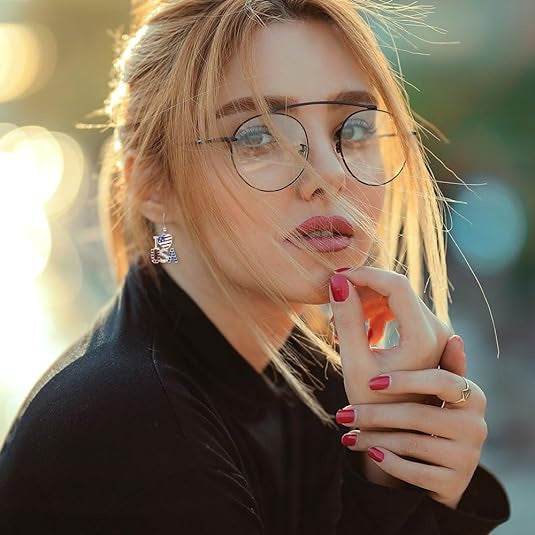 Wholesale  Independence Day earrings  creative I love American letters love earrings