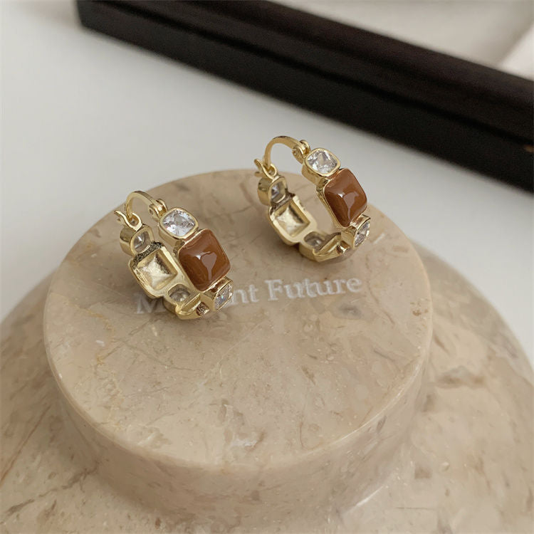 Wholesale large hoop light luxury earrings