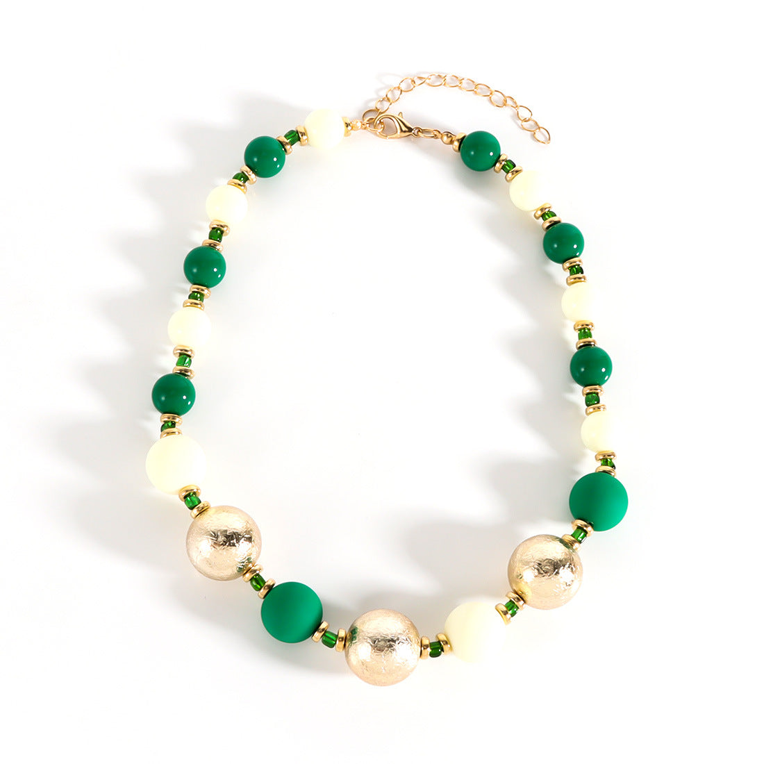 Wholesale Christmas Necklace  Chain Red Green White Beaded Necklaces